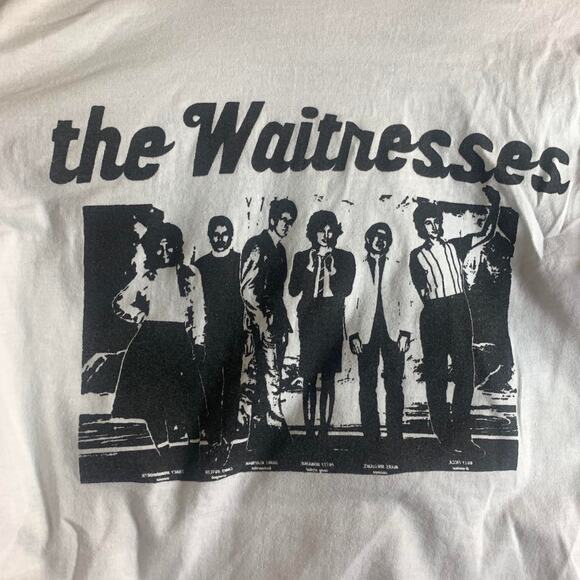vintage 80’s THE WAITRESSES double sided single stitch ringer style tee shirt XL - Picture 7 of 7
